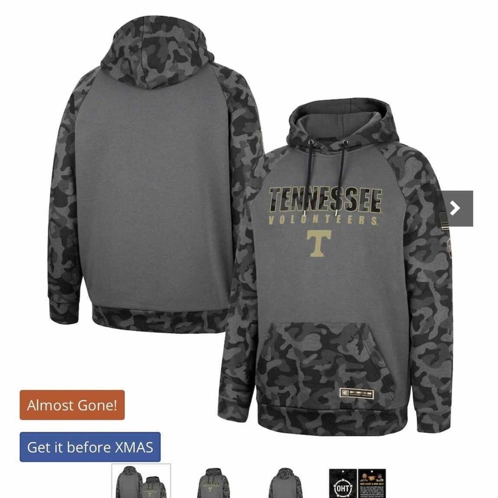 Brand New With Tags. Men’s UT Hoodie. Black/Gray Camo. Size Medium